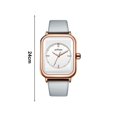 thumbnail image 2 of Women Watch Ladies Quartz Watch Square Dial Silicone Adjustable Strap Night Light No Delay Time-checking High Accuracy Exquisite Sweet Wristwatch, 2 of 8