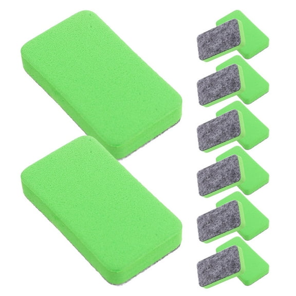 HOOWIFFY 100 Pieces Green Felt Whiteboard Erasers for Office, Classroom, and Home Use