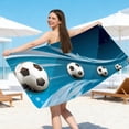 thumbnail image 5 of Soccer Beach Towel Microfiber Quick Dry Sand Free Lightweight Travel Towel for Adults Ki-ds Pool Beach Bathroom Sports Fan Gift, 5 of 6