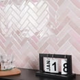 thumbnail image 6 of HOMEART Herringbone Peel and Stick Backsplash, 10-Sheet Self Adhesive 3D Stick on Wall Tiles for Kitchen Bathroom (Pink), 6 of 6