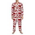 thumbnail image 3 of Daiia red plaid Moose Bunny bear for Men's Long-Sleeved Pajama Set – Soft & Comfortable Sleepwear Button-Up Pajamas Cozy Lounge Wear-Medium, 3 of 7