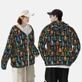 thumbnail image 4 of Daiia Colorful Guitar UPF 50+ Sun Protection Hoodie Jacket Lightweight Long Sleeve Sun Shirt for Women Men with Pocket Hiking Outdoor-X-Large, 4 of 7