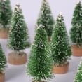 thumbnail image 3 of Winter Artificial Mini Snow Frost Sisal Christmas Tree with Wood Base  Home Decoration  Tabletop Miniature Scenes Display Ornaments  Christmas DIY Crafting and Designing, 3 of 20