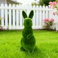 thumbnail image 5 of Elainilye Flocked Bunny Decor Green Tabletop Ornament for Easter Spring Home Decor Holiday Party Supplies Desktop Figurine Gift Decorative Accent, 5 of 6