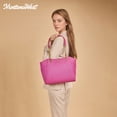 thumbnail image 2 of Montana West Tote Bag for Women Chain Top-handle Handbags, Deep Rose Red, 2 of 6