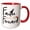 Red/White, variant on 3drose, Faith Forward with an Image of a Watercolor Heart Arrow, 11oz Two-tone Yellow Mug
