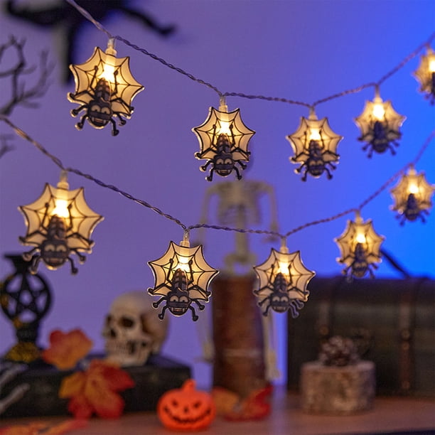 Decoraciones de Halloween, adornos de Halloween, regalos de Halloween, cadena de luces LED para festivales, caja de batería, luz decorativa de Halloween, diseño de escena festiva, luces de cadena