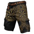 thumbnail image 4 of CONZONE Mens Cargo Shorts Viking Mythology Graphic Y2K Straight Leg Cargo Shorts for Men Lightweight Relaxed Fit Streetwear Outdoor Shorts With Pockets, 4 of 4
