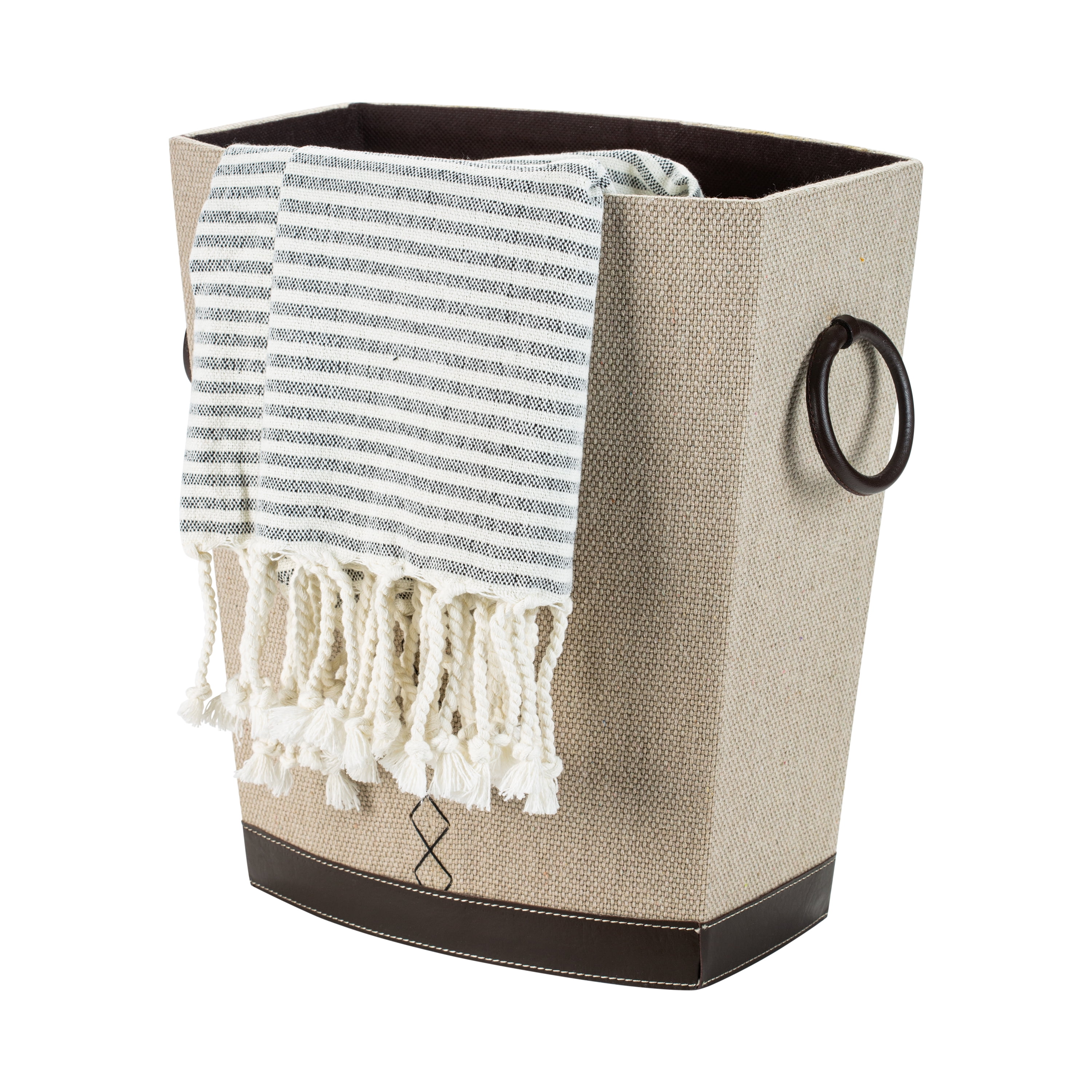 Organize It All Multi-Purpose Canvas Basket in Beige