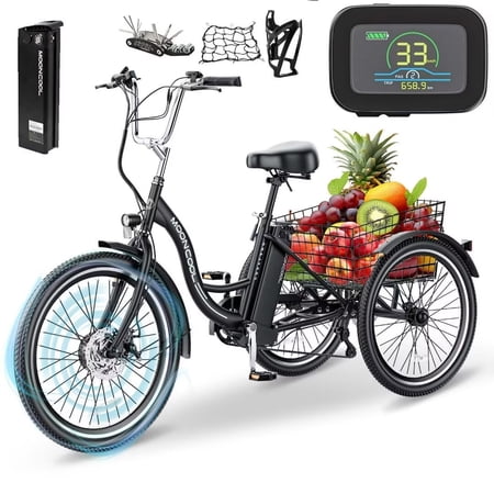 Docred 26" Electric Tricycle for Adults, 500W