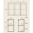 thumbnail image 3 of Joyyskill Large Wall Cabinets Set of 2 Laundry Room Wall Mounted Medicine Cabinet with 3 Door and Shelves Floating Cupboard Kitchen Organizers Pantry Cabinets, Brown, 3 of 7
