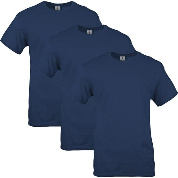 Gildan Men's Heavy Cotton T-Shirt, Style G5000, Multipack, Navy 3-Pack, X-Large