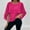 Hot Pink, variant on Munlar Shirts for Women Black Vacation 2024 Fashion Solid Layered Cape sleeves Crew Neck Short Sleeve Casual Blouses M