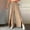 Khaki, variant on Womens Palazzo Pants Flowy Fall Wide Leg Green Pants Front Slit Women High Waist Trousers L