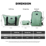Travelhouse 6 Piece Hardshell Luggage Set Lightweight Suitcase with TSA Lock and Spinner Wheels with Backpack, Duffel Bag ,Packing Cubes,Green