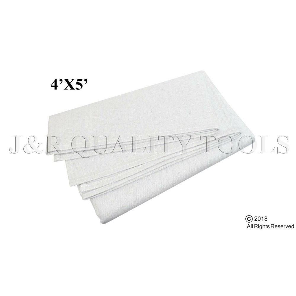 Premium extra small painters cotton canvas paint drop cloth, small 4’ x 5’ foot