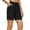 Black -AA01, variant on Dwellite Bermuda Long Shorts for Women Cotton linen Athletic Sweat Tummy Control Casual Lounge Summer Navy L