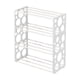 thumbnail image 2 of Organizador de almacenamiento de estantes para zapatos Estantes metálicos de 4 niveles | Tubo de acero de polipropileno | Uso del dormitorio del armario de la entrada | Blanco | Diseño robusto y, 2 of 9