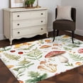 thumbnail image 3 of 3'x5' Area Rugs, Mushroom Indoor Outdoor Area Rug for Living Room Bedroom, Vintage Botanical Spring Floral Farmhouse Washable Bathroom Rugs Kitchen Floor Carpet Mats Home Decor Aesthetic, 3 of 8