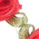 thumbnail image 3 of Rosas de tela de 100 piezas con hojas mini arcos de cinta de cinta de tela apliques de flores artificiales para la costura, 3 of 6