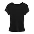 thumbnail image 4 of SHITINN Round Neck Casual T Shirt for Men Women Comfortable Everyday Wear Soft Breathable Fabric Short Sleeve Womens Tops Trendy Tops for Women 2025 T Shirts Women, 4 of 4