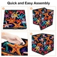 thumbnail image 4 of Starfish Large Capacity Foldable Storage Baskets with Handle, 10.8"x10.5"x10.6", Toy Storage Cube Organizer Storage Containers, 4 of 6