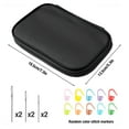 thumbnail image 3 of Multi-Color Metallic Crochet Hooks Set, Tomorotec Art Aluminum Knitting Needles for Yarn Craft Set with Sylish Storage Bag, Stitch Markers and Big Eye Needles(Black Bag), 3 of 7