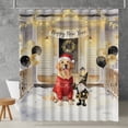 thumbnail image 2 of Happy New Year 2026 Golden Retriever Santa Gnome Holiday Party Snow Shower Curtain Goldens Dog Lover Gifts Idea Waterproof Bathroom Bathtub Curtain - 13019, 2 of 5