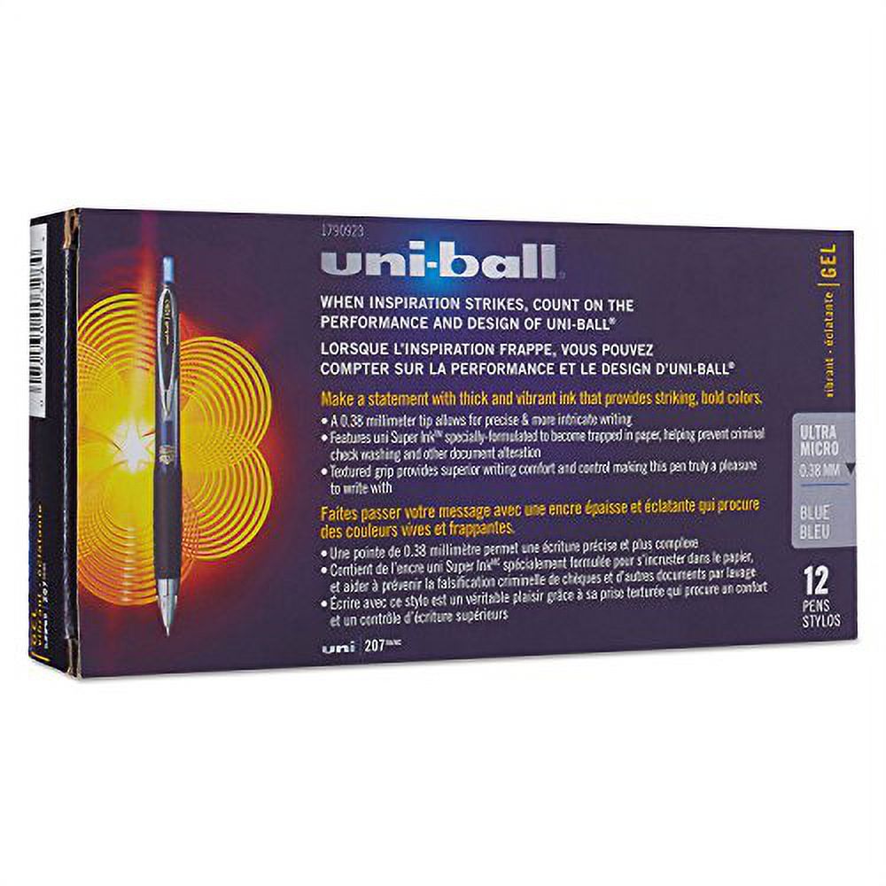 SAN1790923 - Uni-Ball Signo 207 Gel Pen;12 Total