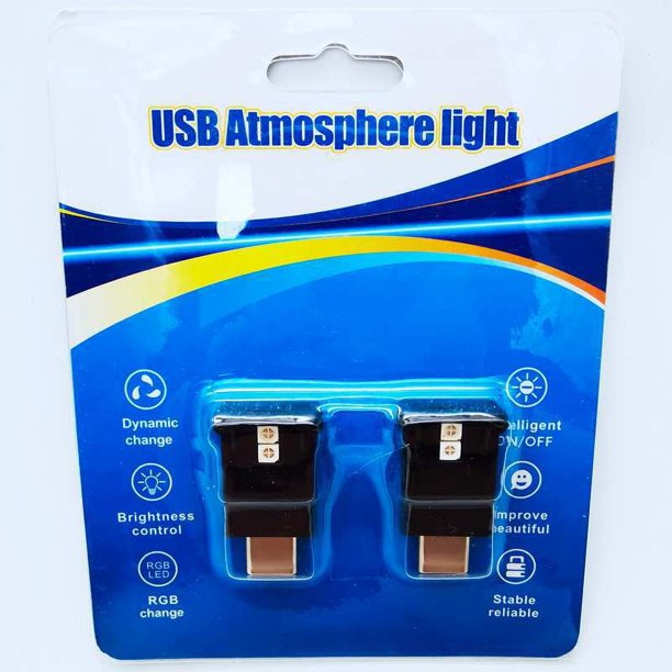 Luz de ambiente USB-C de alto brillo multifuncional RGB de bajo consumo con apertura automática fotosensible mejorada Luz de noche