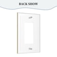 thumbnail image 4 of Panel de interruptores de pared con marco romano de cuero simple para interruptores de luces Packers Switching Panel de interruptores de luz simple, doble o con tirador, 4 of 8