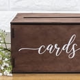 thumbnail image 3 of Wiywef Wooden Card Box Wedding Card Box for Reception Vintage Card Holder Box Envelope Holder Box Letter Storage Desktop Decoration, 3 of 7