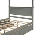 thumbnail image 3 of Bellemave Full Canopy Platform Bed Frame with 4 Drawers,Full Size Four-Poster Bed Frame with Headboard and Footboard,Canopy Bed for Small Space(Brushed Gray), 3 of 8