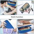 thumbnail image 7 of TEQUAN Large Capacity Pencil Case, Japanese Kanagawa Great Waves Pattern Pencil Pouch 2 Compartments Pencil Bag (Blue), 7 of 7
