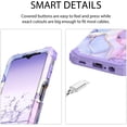 thumbnail image 2 of Casetego Phone Case for Samsung Galaxy A12 2020/A32 5G,Marble Design 3 Layer Heavy Duty Shockproof Hard Plastic Bumper +Soft Silicone Rubber Protective Cover,Purple, 2 of 7