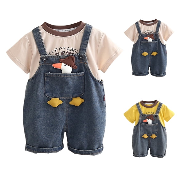 RTKFRFLM Baby Boys Fashionable Jumpsuit, Cute Cartoon Character One-Piece Romper, 1-6Y