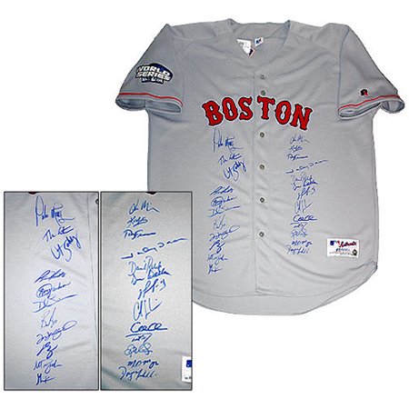2004 Boston Red Sox Team-Signed Russell Away Jersey (Limited Edition of 204)