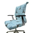 thumbnail image 6 of Ambesonne Winter Office Chair Cover Stretchable High Back, Ice Skate Winter Holiday, Grey Deep Sky Blue, 6 of 6