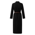 thumbnail image 5 of MPWEGNP Black Dress Women's Casual Button Long Shirt Dress Long Sleeve Lapel Long Dress Fall Dresses for Women Long Black Dresses for Women, 5 of 8