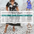 thumbnail image 3 of Vestido de Verano de Manga Corta para Mujeres Moda Sexy Tamaño Grande Impresión Plegado Cuello en V, Playa Casual Y Vestido de Fiesta, 3 of 6