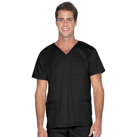 Landau ProFlex Tailored Fit Comfort Stretch 4-Pkt V-Neck Scrub Top for Men 4253