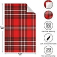 thumbnail image 3 of GZHJMY Red Plaid Kitchen Dish Towel 1 Pack, Soft Absorbent Dishcloths Reusable Hand Towel Washable Tea Towels for Home Kitchen Bar Table Decor, 28 x 18 Inch Washcloths Decorative Towels, 3 of 7