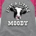 thumbnail image 3 of Instant Message - Just A Little Moody - Toddler & Youth Girls Raglan Graphic T-Shirt, 3 of 5