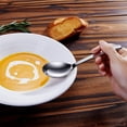 thumbnail image 4 of Set de 4 Cucharas Premium de Acero Inoxidable 18/8 con Mango Curvo y Gancho para Sopa Ramen Pho y Fideos de 6.7 Pulgadas, 4 of 5