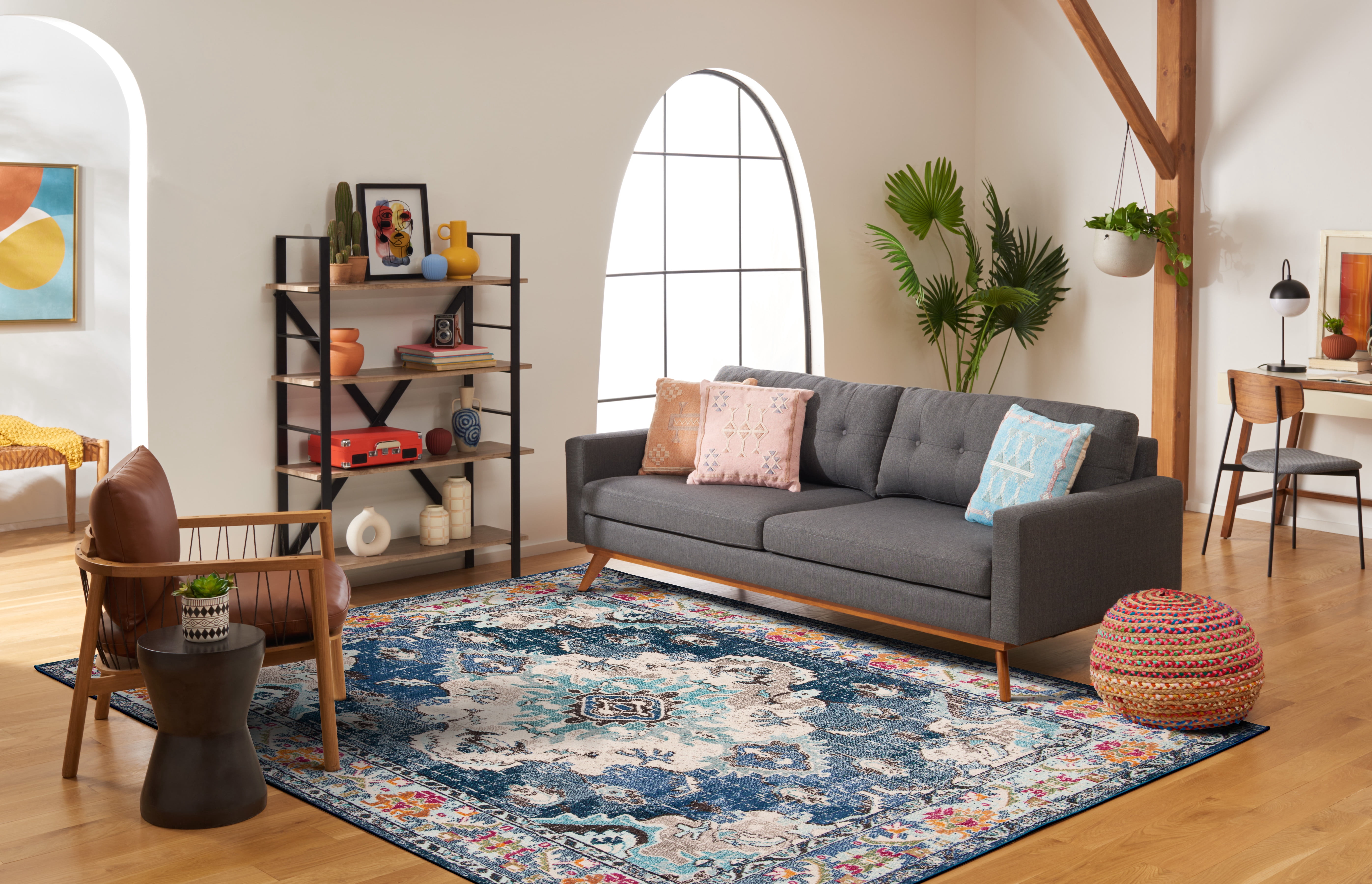 SAFAVIEH Area Rug 12x18 - Monaco Collection - X-Large - Traditional Design, Navy & Light Blue, Ideal for Living Room, Bedroom, Dining Space