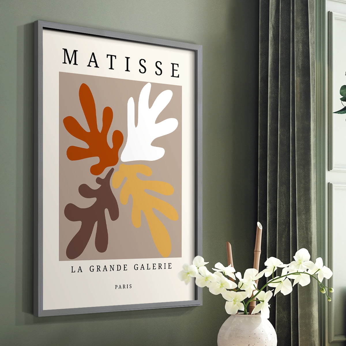 Matisse CCCLXXXVI in Gray Solid Wood 22 x 28 Framed Print