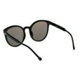 thumbnail image 4 of Womens Color Mirror Lens Oversize Round Butterfly Chic Sunglasses Shiny Black Blue Mirror, 4 of 4