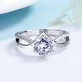 thumbnail image 2 of Sterling Silver Engagement Ring with crystals from Swarovski, 2 of 4