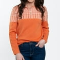thumbnail image 2 of Elsie & Zoey Selby Nordic Quarter Zip Long Sleeve Pullover Sweater for Women, 2 of 7