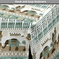 thumbnail image 4 of Ethnic Dog Crate Cover, Abstract Composition with Triangles Elephants Fish and Birds, Easy to Use Pet Kennel Cover Small Dogs Puppies Kittens, 7 Sizes, Pale Teal and Multicolor, by Ambesonne, 4 of 6
